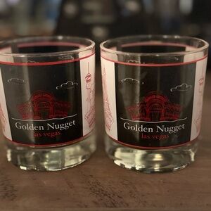 Las Vegas Golden Nugget Casino Glassware set